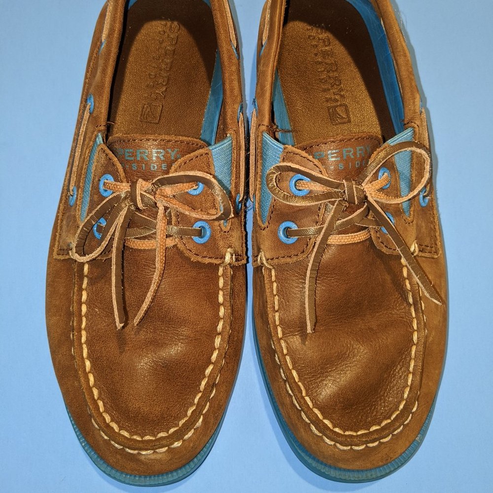 Sperry Original Boat Shoe Boys Brown Leather